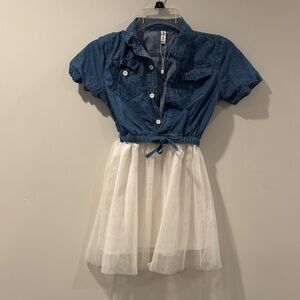 Stylish Blue and White Kids Dress